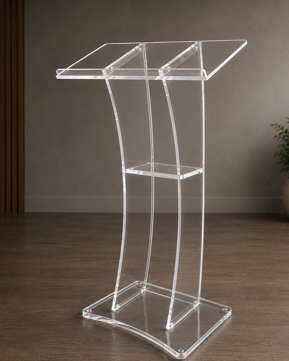 The Redeemer’s Stand Straight Semi Transparent Modern Pulpit