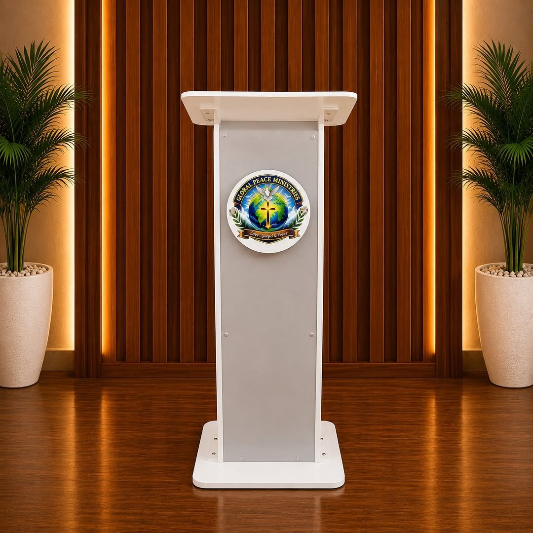 The Sovereign Series: Premium White Curved Podium